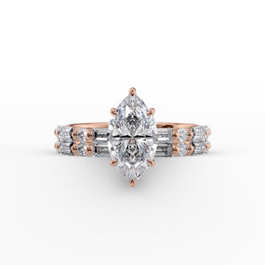 The Patricia Set With A 2.5 Carat Marquise Lab Diamond
