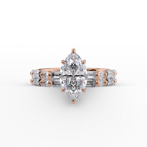 The Patricia Set With A 3 Carat Marquise Lab Diamond