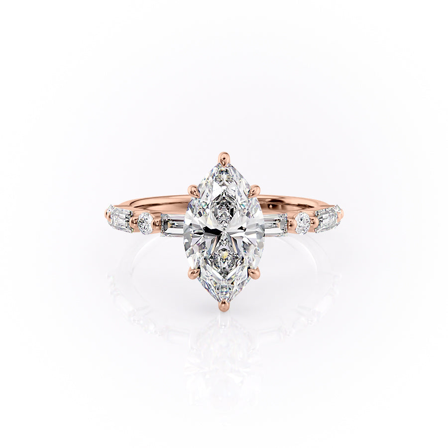The Patricia Set With A 1.5 Carat Marquise Lab Diamond