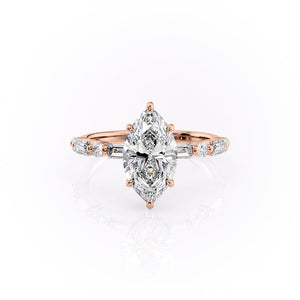 The Patricia Set With A 2.5 Carat Marquise Lab Diamond