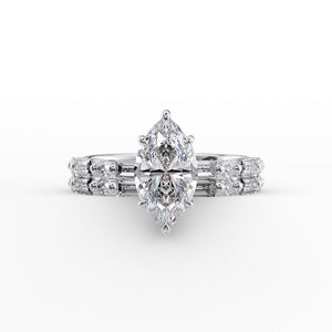 The Patricia Set With A 1.5 Carat Marquise Lab Diamond