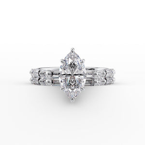 The Patricia Set With A 1 Carat Marquise Lab Diamond