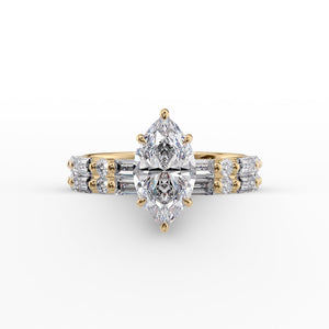 The Patricia Set With A 1.5 Carat Marquise Lab Diamond