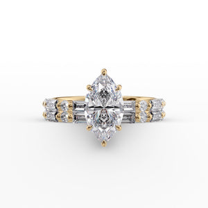 The Patricia Set With A 1.5 Carat Marquise Lab Diamond