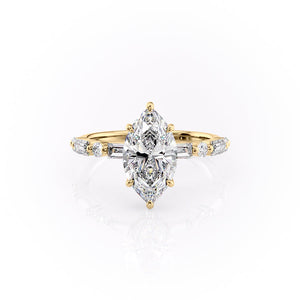 The Patricia Set With A 2.5 Carat Marquise Lab Diamond