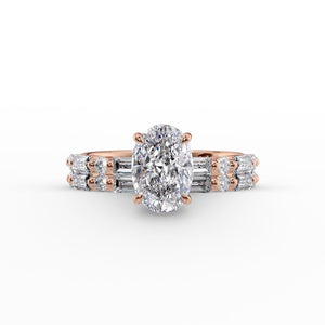 The Patricia Set With A 3 Carat Oval Lab Diamond