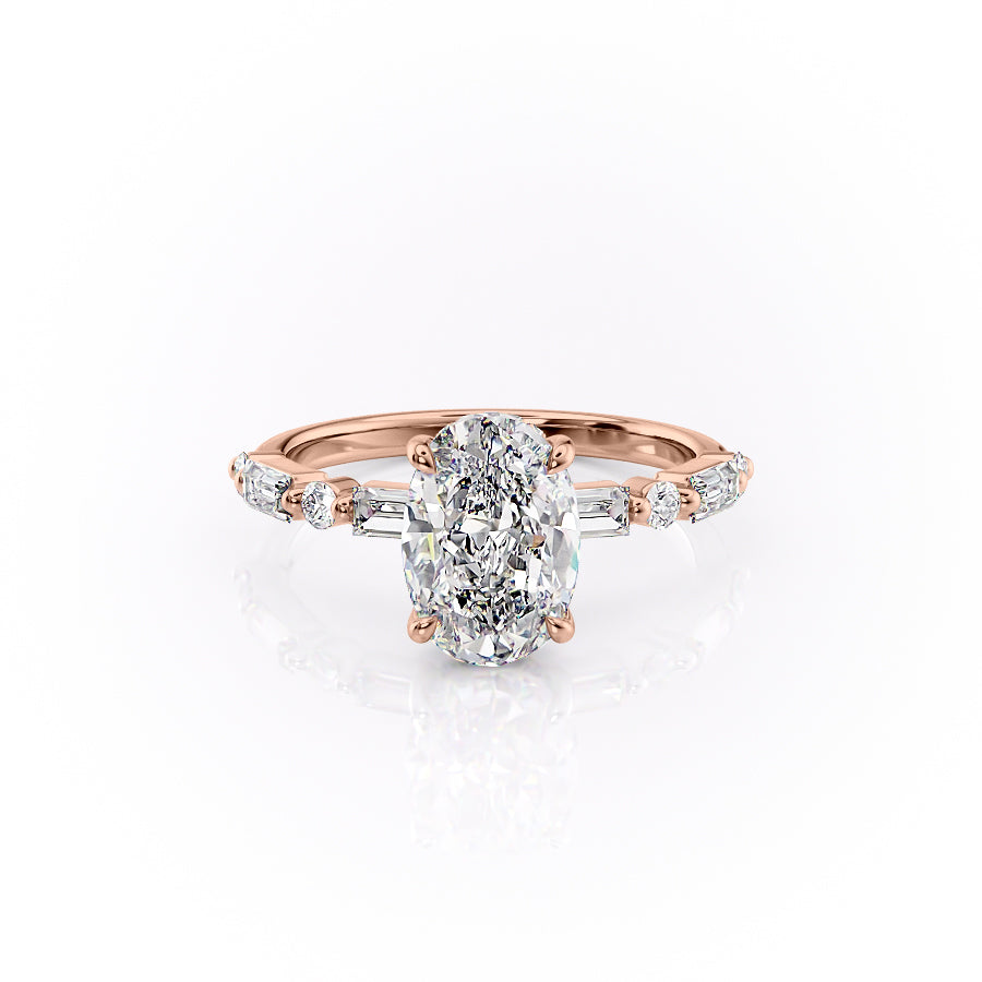 The Patricia Set With A 2 Carat Oval Lab Diamond