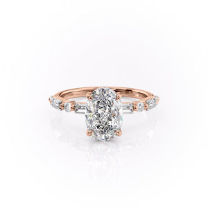 The Patricia Set With A 3 Carat Oval Lab Diamond