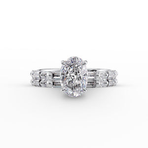 The Patricia Set With A 3 Carat Oval Lab Diamond