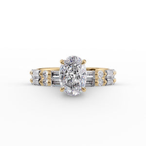 The Patricia Set With A Oval Lab Diamond
