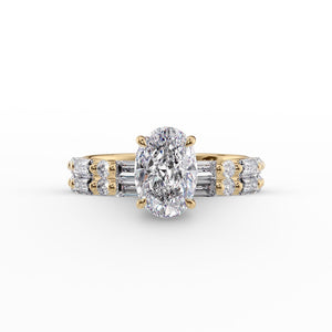 The Patricia Set With A 3 Carat Oval Lab Diamond