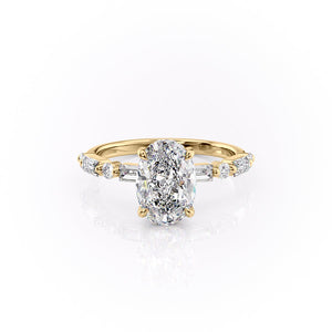 The Patricia Set With A 1 Carat Oval Lab Diamond