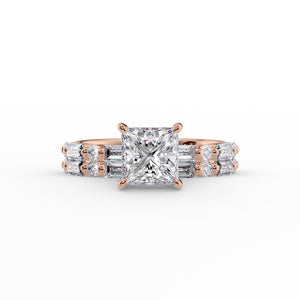 The Patricia Set With A 2.5 Carat Princess Lab Diamond