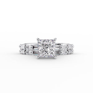 The Patricia Set With A 2.5 Carat Princess Lab Diamond