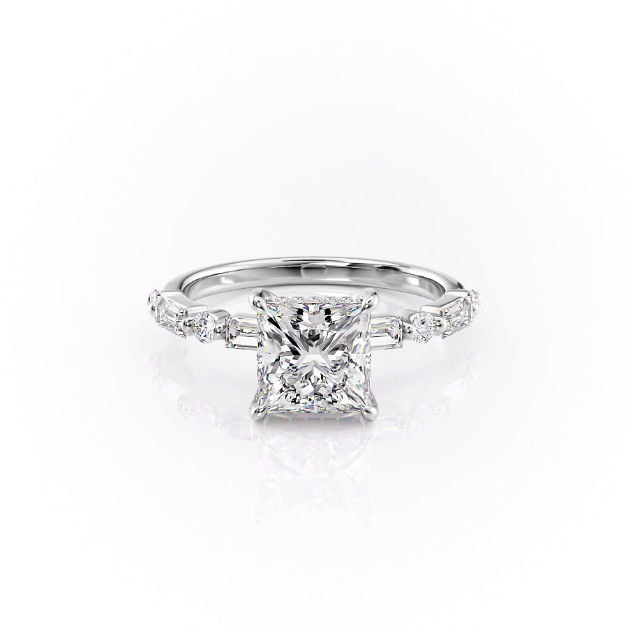 The Patricia Set With A 3 Carat Princess Lab Diamond