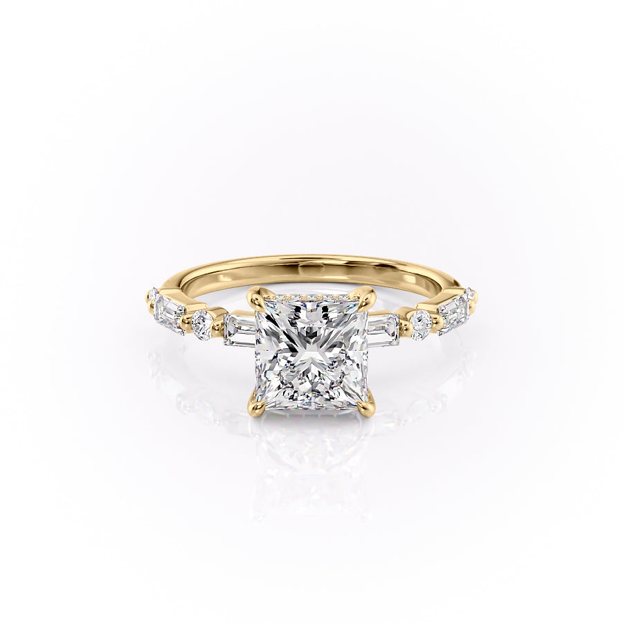 The Patricia Set With A 2 Carat Princess Lab Diamond