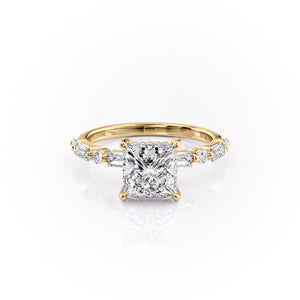 The Patricia Set With A 1 Carat Princess Lab Diamond