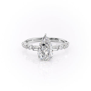 The Patricia Set With A 3 Carat Pear Lab Diamond