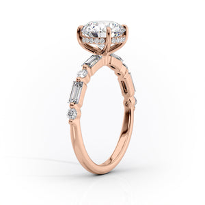 The Patricia Set With A 1 Carat Emerald Lab Diamond