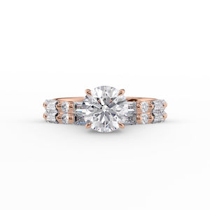 The Patricia Set With A 3 Carat Round Lab Diamond