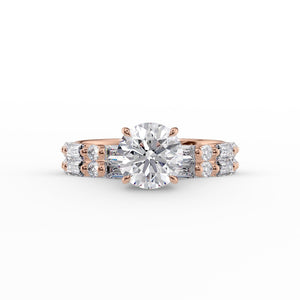 The Patricia Set With A 1 Carat Round Lab Diamond