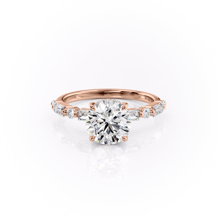 The Patricia Set With A 3 Carat Round Lab Diamond
