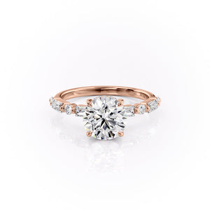 The Patricia Set With A 3 Carat Round Lab Diamond
