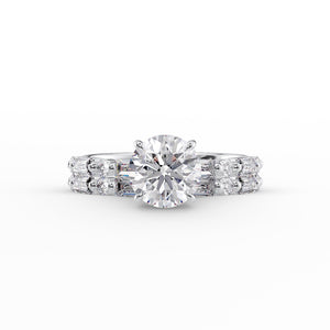 The Patricia Set With A 1 Carat Round Lab Diamond