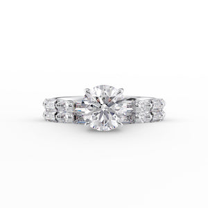 The Patricia Set With A 1 Carat Round Lab Diamond
