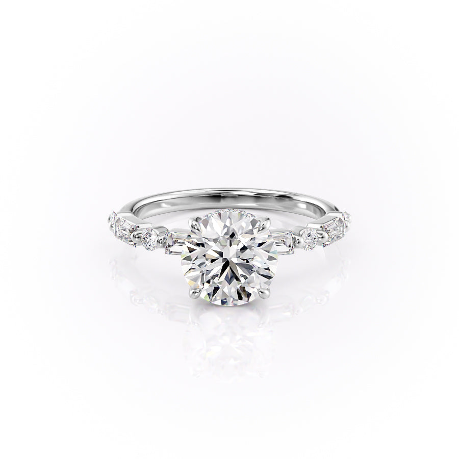 The Patricia Set With A 2.5 Carat Round Lab Diamond
