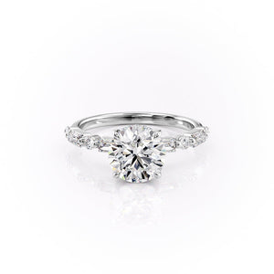 The Patricia Set With A 1 Carat Round Lab Diamond