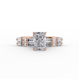 The Patricia Set With A 3 Carat Radiant Lab Diamond