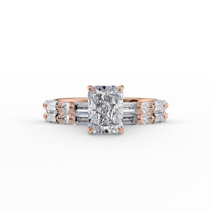 The Patricia Set With A 1 Carat Radiant Lab Diamond