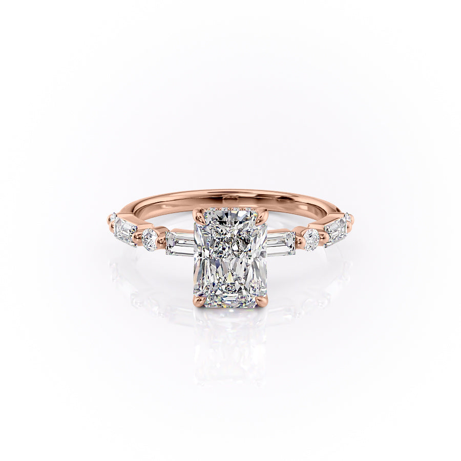 The Patricia Set With A 3 Carat Radiant Lab Diamond