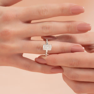The Patricia Set With A 3 Carat Radiant Lab Diamond