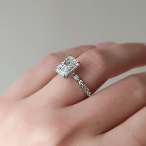 The Patricia Set With A 3 Carat Radiant Lab Diamond