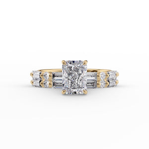 The Patricia Set With A 3 Carat Radiant Lab Diamond