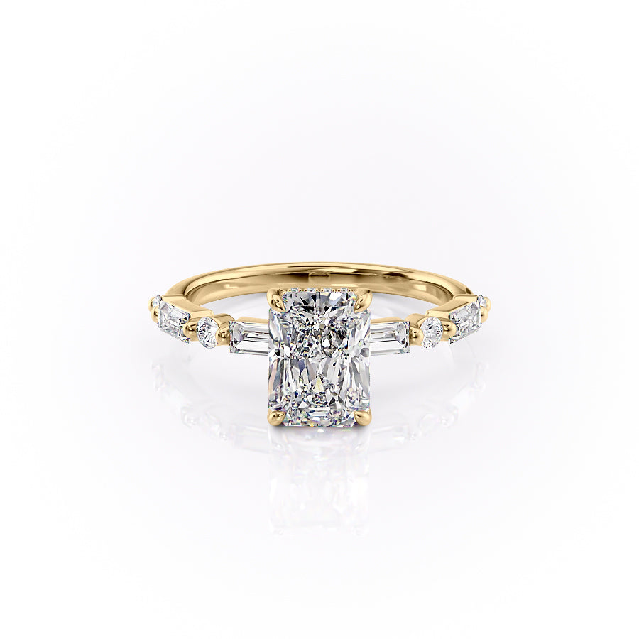 The Patricia Set With A 1.5 Carat Radiant Lab Diamond