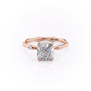 The Samantha Set With A 3.5 Carat Cushion Moissanite