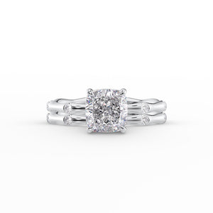 The Samantha Set With A Cushion Moissanite