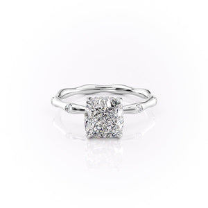 The Samantha Set With A 1.5 Carat Cushion Lab Diamond
