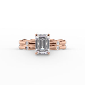 The Samantha Set With A 1.5 Carat Emerald Moissanite