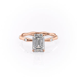 The Samantha Set With A 2.5 Carat Emerald Lab Diamond