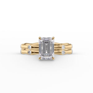 The Samantha Set With A 1 Carat Emerald Moissanite