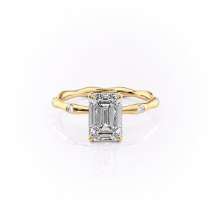 The Samantha Set With A 1.5 Carat Emerald Lab Diamond