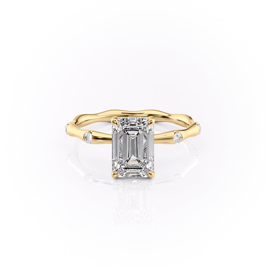 The Samantha Set With A 2 Carat Emerald Lab Diamond