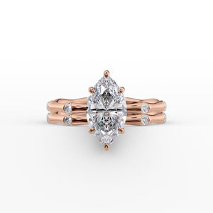 The Samantha Set With A 2.5 Carat Marquise Moissanite