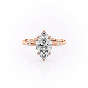 The Samantha Set With A 2 Carat Marquise Moissanite