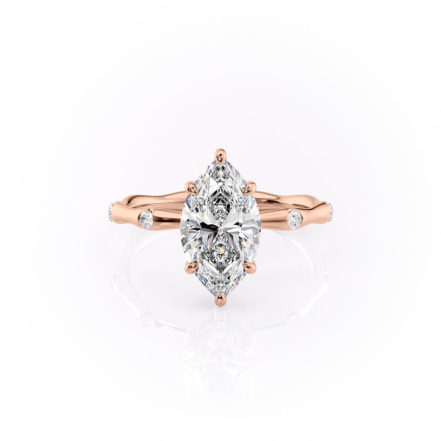 The Samantha Set With A 1 Carat Marquise Moissanite