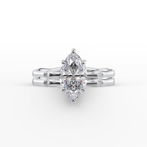 The Samantha Set With A 2.5 Carat Marquise Moissanite